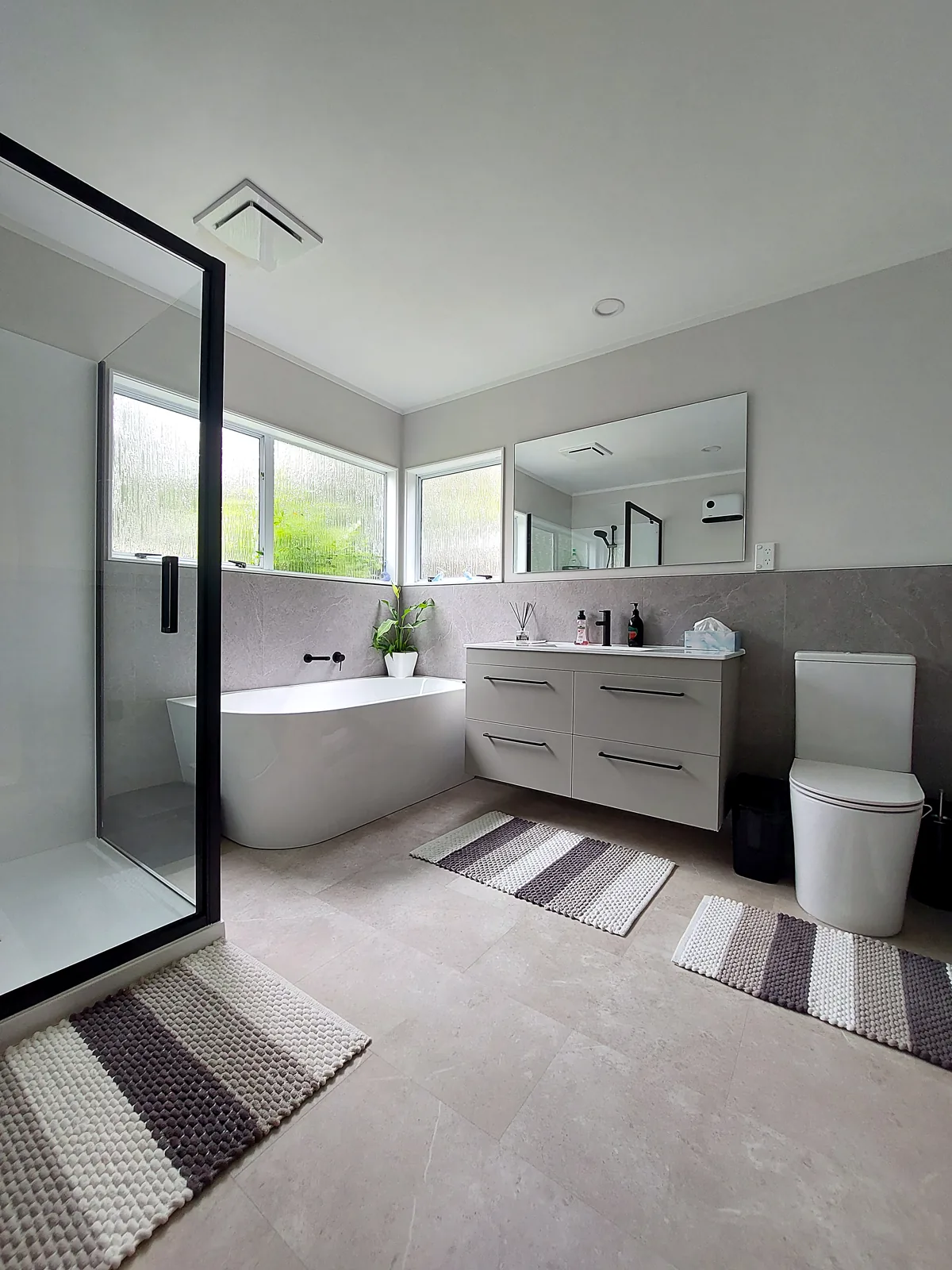 Bathroom renovation with freestanding bath, Auckland